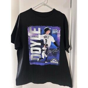 Colorado Rockies Brenton Doyle T-Shirt Men XL Black MLB Baseball Tee